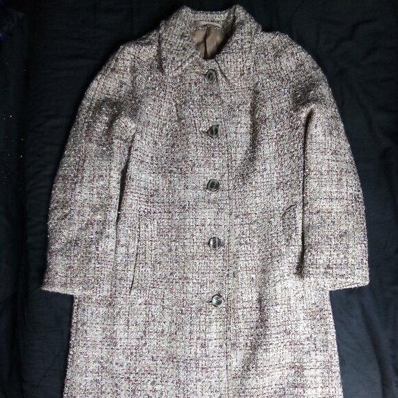 Vintage 60s Gala Forest Wool Overcoat Pea Coat - Picture 2 of 8